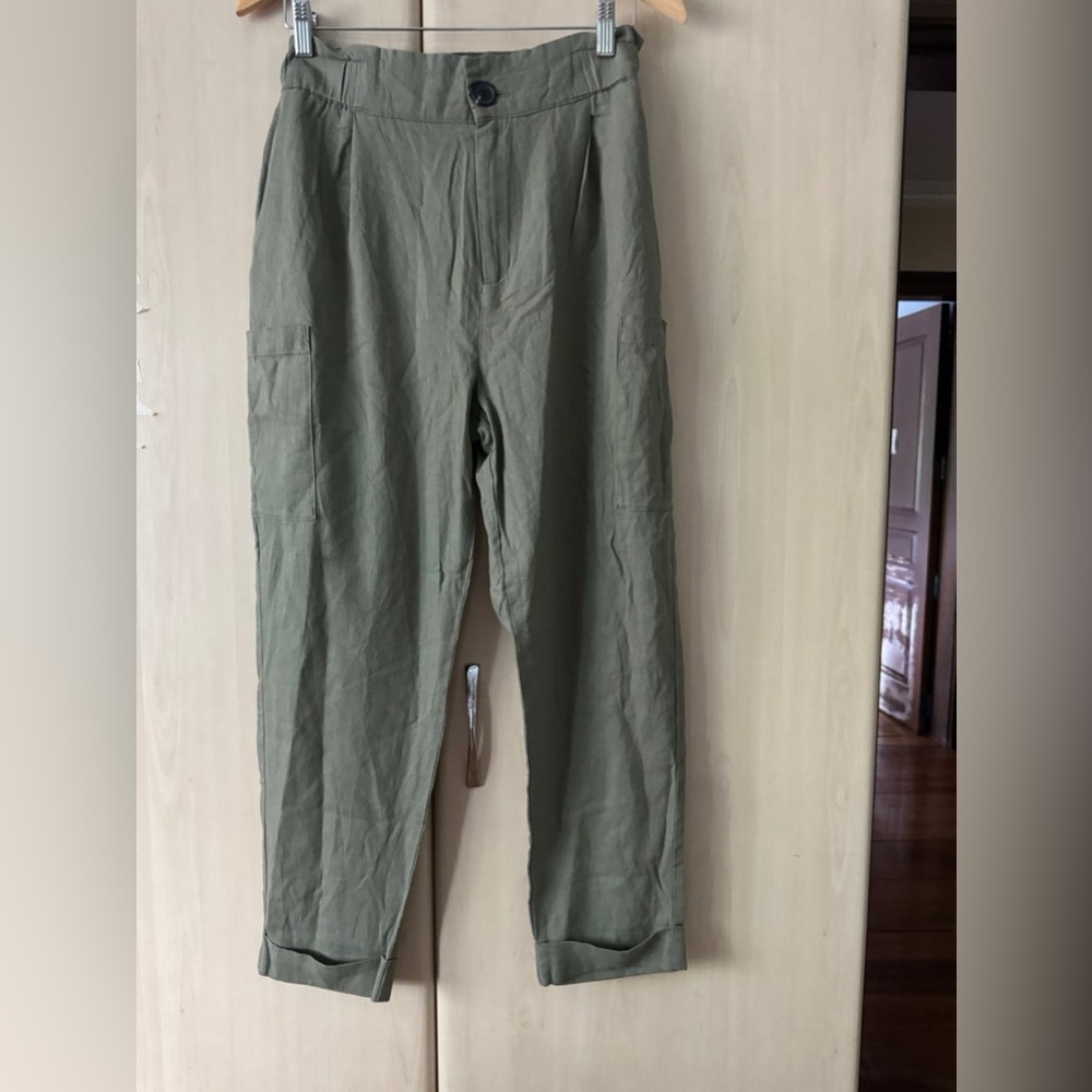 Zara linen cargo part | XS